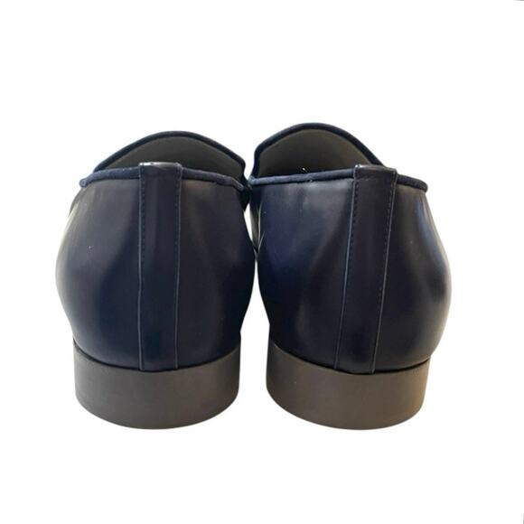 Moses Grace Italian Leather Slip-On Flats Size 42 Vero Cuoio Navy Minimalist - Picture 6 of 8
